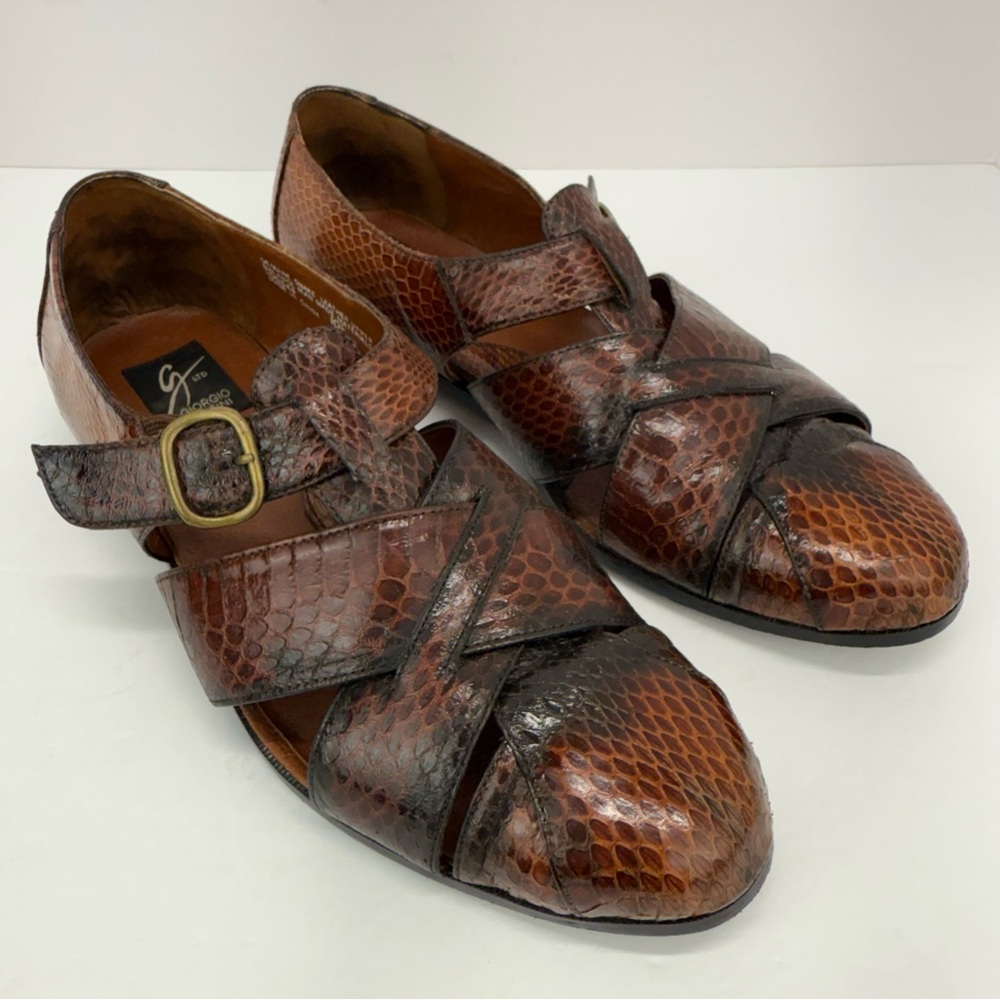 Giuseppe Zanotti Brown Leather Fisherman Sandals